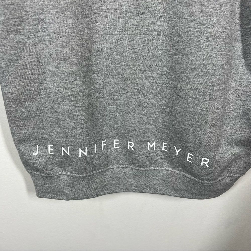 Jennifer Meyer Women's Size Large Grey White Good Luck Charm Hoodie Sweatshirt - Picture 11 of 16